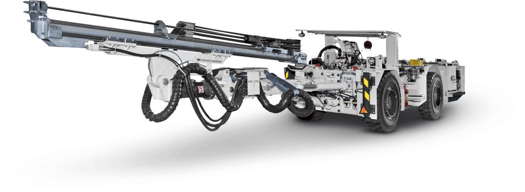 Low profile underground drill rig